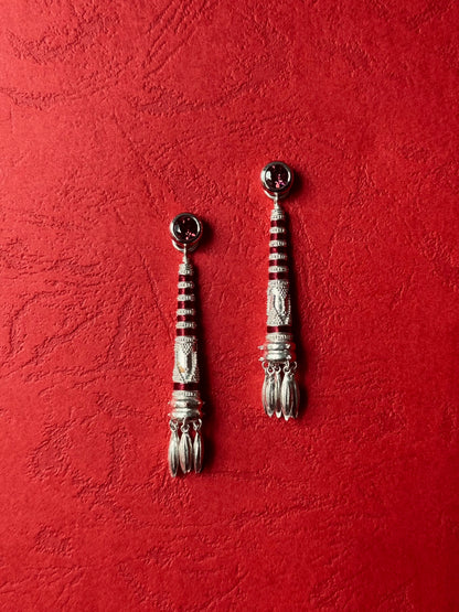 Red Court Pipa Earrings