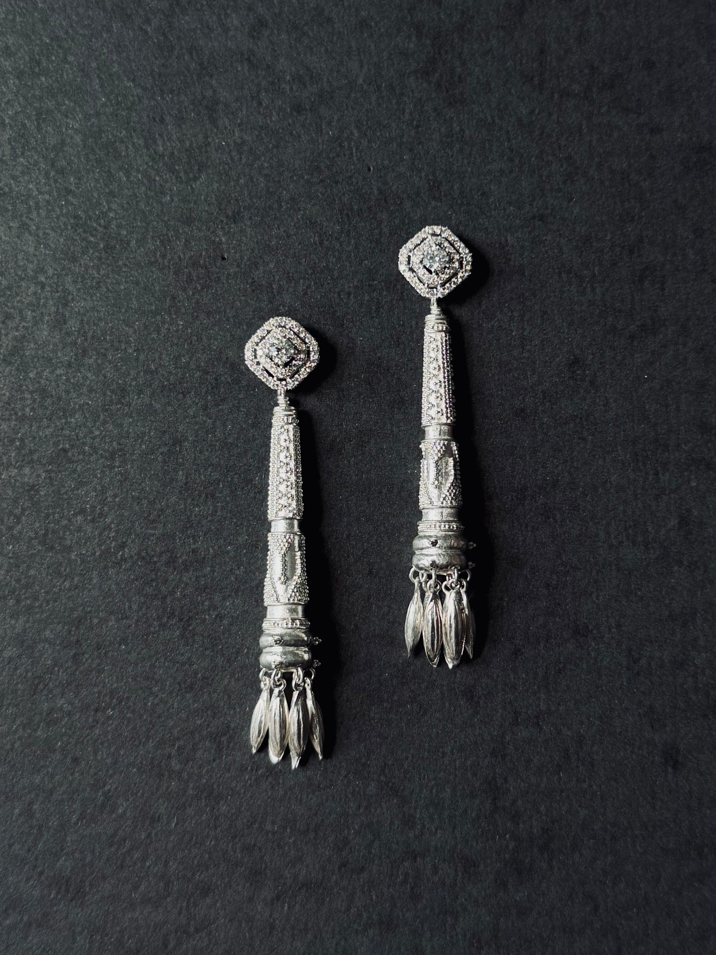 Diamond Court Pipa Earrings