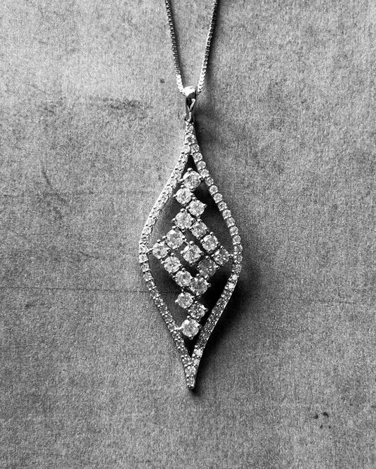 18K White Gold 1.53ct Necklace (Sale)