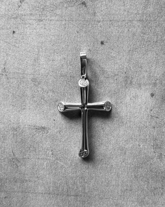 18K White Gold Cross Pendant (Sale)