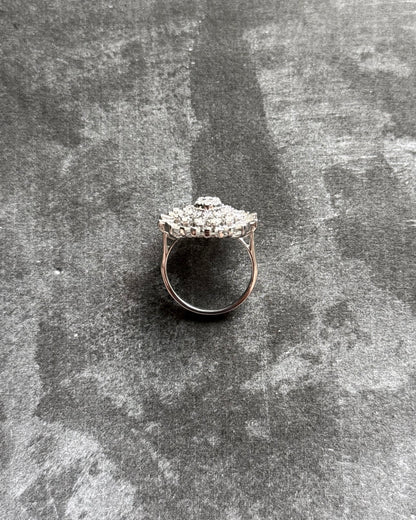 18K White Gold Sunburst Ring (Sale)