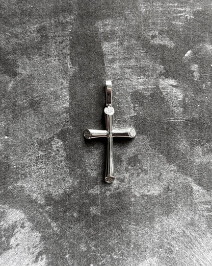 18K White Gold Cross Pendant (Sale)