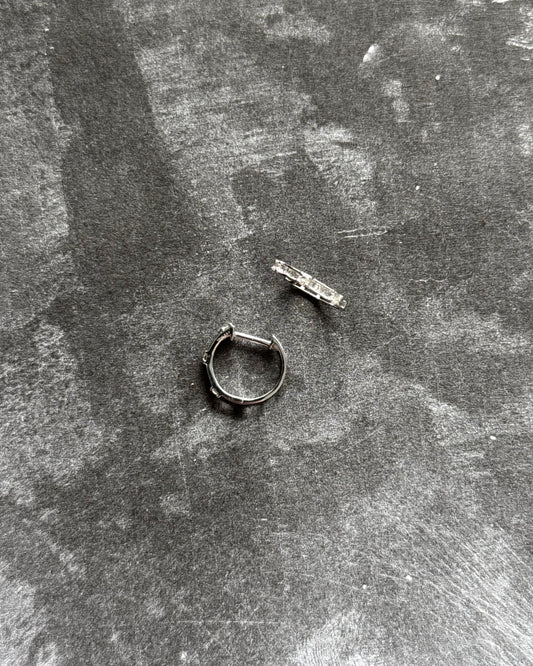 18K White Gold Medium Hoops (Sale)