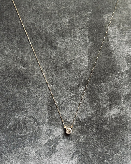 18K Yellow Gold 0.30 Pointer Diamond Necklace (Sale)